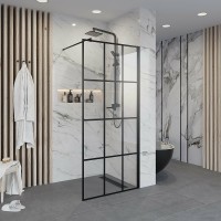 Душевая перегородка Niagara Nova 110 NG-685-11BLACK профиль Черный стекло прозрачное