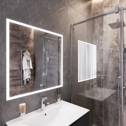 Зеркало Bond Cube 80x80 M44ZE-8080 с подсветкой с сенсорным выключателем стекло