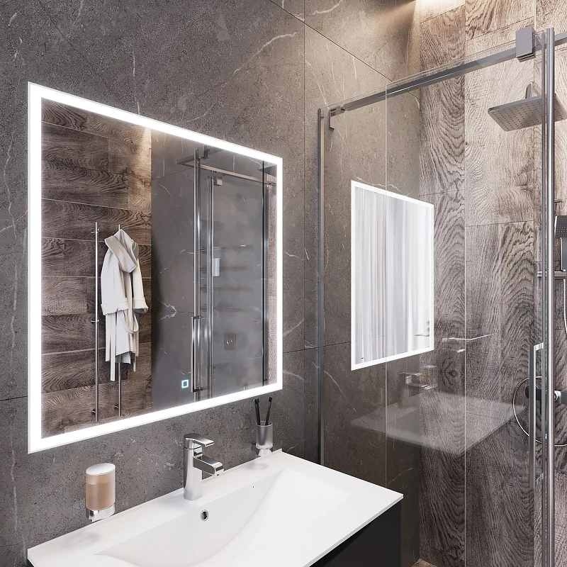 Зеркало Bond Cube 80x80 M44ZE-8080 с подсветкой с сенсорным выключателем стекло