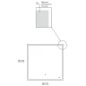 Зеркало Bond Cube 80x80 M44ZE-8080 с подсветкой с сенсорным выключателем стекло