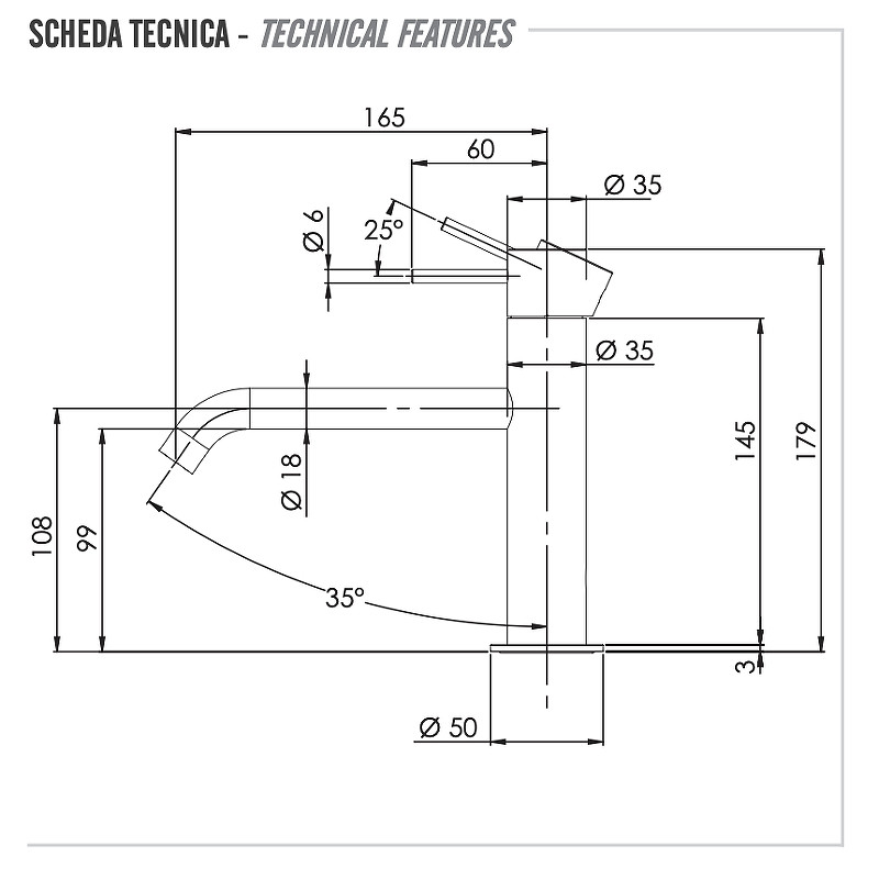 Смеситель для раковины Remer X Style X12ANO цвет Черный матовый