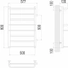 Водяной полотенцесушитель Terminus Евромикс П8 500х800 бп500 4670078530158 Хром, боковое подключение, G 1" НР нержавеющая сталь