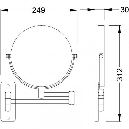 Косметическое зеркало Timo Saona 13076/03 Черный