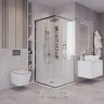 Душевой уголок Grossman Cosmo 100х100 300.K33.02.1010.10.00 профиль Хром стекло прозрачное