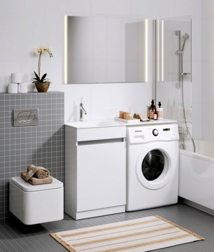 Тумба под раковину Aqwella Form 115 FOR0105KR Белая МДФ / ЛДСП