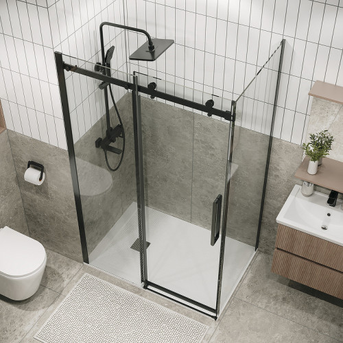 Душевая стенка Grossman Classic 80 200.K33.04.80.42.00 профиль Графит сатин стекло прозрачное