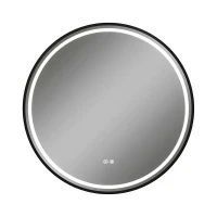 Зеркало Maretti Elena 80 EA1480R03EL с подсветкой цвет Черный с сенсорным выключателем с подогревом и диммером