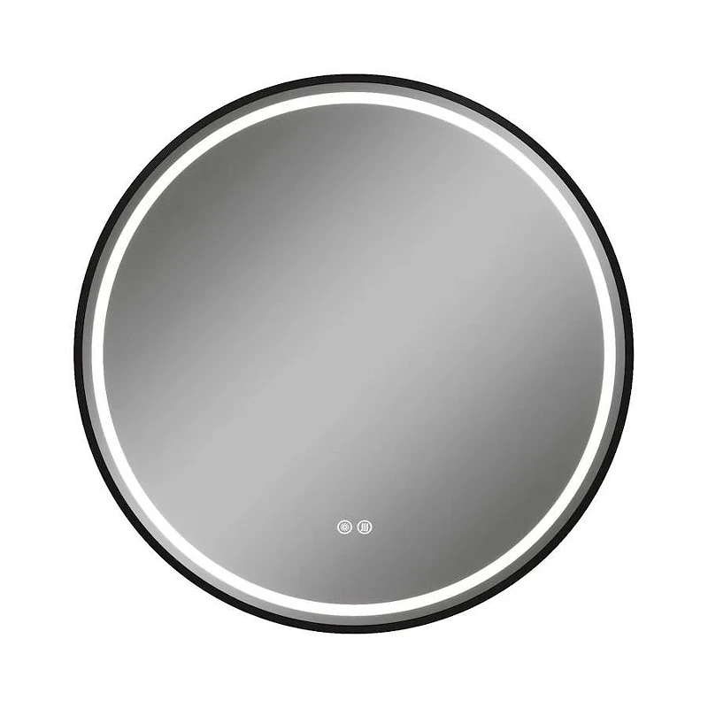 Зеркало Maretti Elena 80 EA1480R03EL с подсветкой цвет Черный с сенсорным выключателем с подогревом и диммером