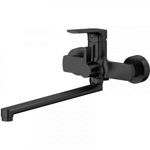 Смеситель для ванны Splenka S30.22.06 универсальный Черный матовый латунь на стену