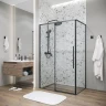 Душевой уголок Grossman Galaxy 130х70 120.K33.01.1370.21.00 профиль Черный матовый стекло прозрачное