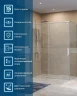 Душевой уголок BelBagno Soft Close-1 160x100 SOFT_CLOSE-1-AH-1-160/100-C-Cr профиль Хром стекло прозрачное