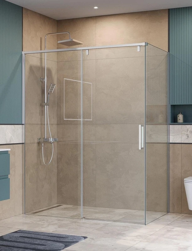 Душевой уголок BelBagno Soft Close-1 160x100 SOFT_CLOSE-1-AH-1-160/100-C-Cr профиль Хром стекло прозрачное