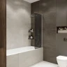 Шторка на ванну Terminus Ното 90 1CS150х90CT профиль Хром стекло тонированное