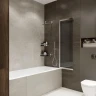 Шторка на ванну Terminus Ното 90 1CS150х90CT профиль Хром стекло тонированное