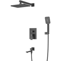 Душевая система Cezares Slider SLIDER-VDSET-NOP Черная матовая нержавеющая сталь встраиваемый
