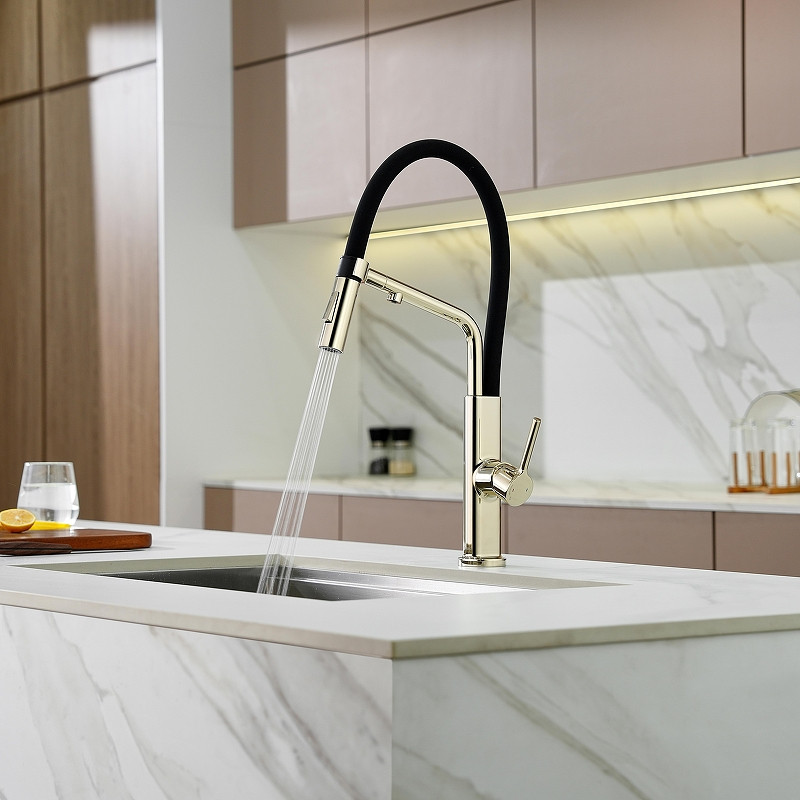 Смеситель для кухни Domaci Римини D569174CG цвет Золото