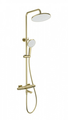 Душевая система Wonzon &amp; Woghand Neo WW-B3046-A1-BG с термостатом цвет Брашированное золото