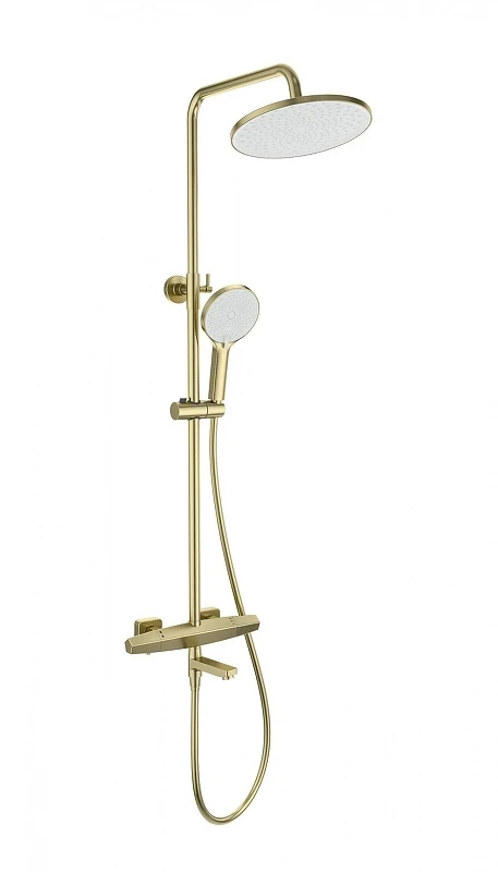 Душевая система Wonzon & Woghand Neo WW-B3046-A1-BG с термостатом цвет Брашированное золото