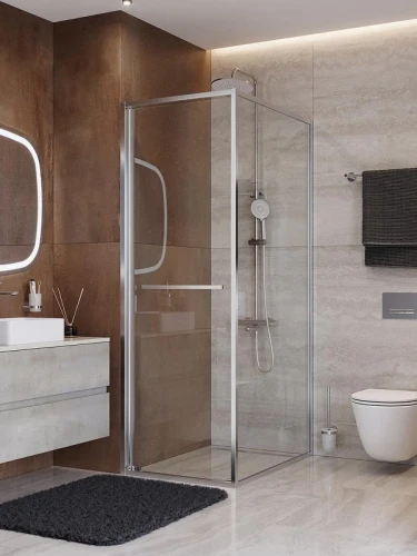 Душевой уголок Cezares Lux 70x100 LUX-AH-FS-1-70/100-C-CR профиль Хром стекло прозрачное