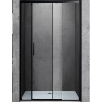 Душевая дверь Vincea Soft 130 VDS-3SO130CLB профиль Черный стекло прозрачное