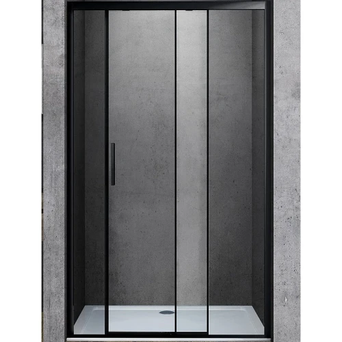 Душевая дверь Vincea Soft 130 VDS-3SO130CLB профиль Черный стекло прозрачное