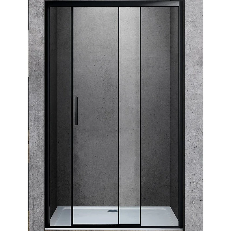 Душевая дверь Vincea Soft 130 VDS-3SO130CLB профиль Черный стекло прозрачное
