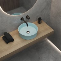 Раковина-чаша Berges Ego SL 38 181291 Голубая матовая фарфор накладная