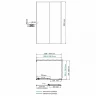 Душевой уголок WasserKRAFT Dill 140x80 61S35 профиль Черный матовый стекло прозрачное