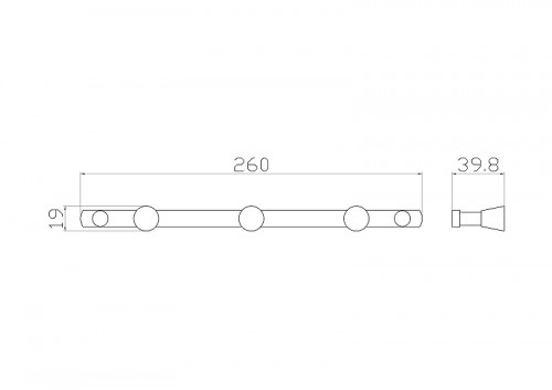 Вешалка для полотенец Wonzon &amp; Woghand WW-9381-3 цвет Хром