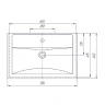 Раковина Grossman Kirovit Фостер 70 15840 Белая