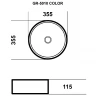 Раковина-чаша Grossman Color 35 GR-5010GWL Золото Белая фаянс накладная