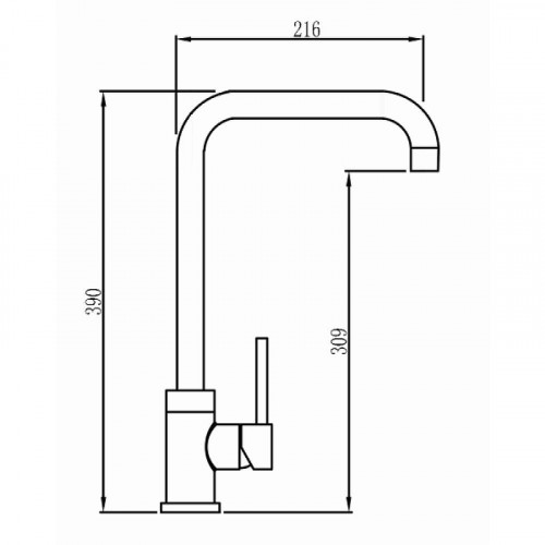 Смеситель для кухни Seaman Eco Glasgow SSN-3026-SS цвет Нержавеющая сталь сатин