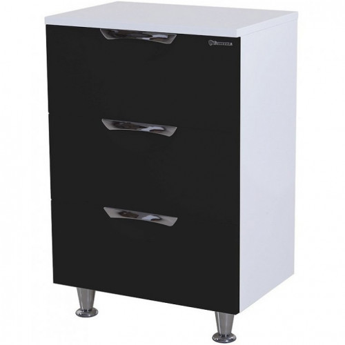 Тумба Bellezza Лагуна 60 4632109140040 Черная Белая МДФ / ЛДСП