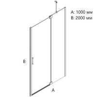 Душевая дверь Creto Tenta 100 123-WTW-100-C-CH-8 (260082) профиль Хром стекло прозрачное