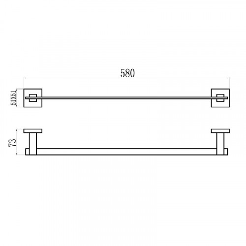 Полотенцедержатель Savol S-06524C цвет Бронза