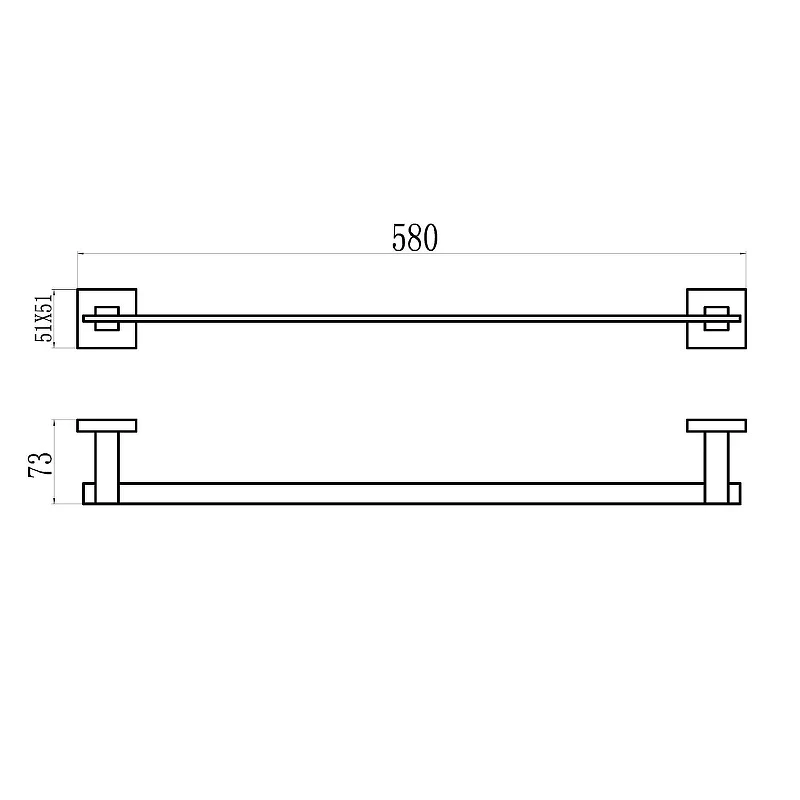 Полотенцедержатель Savol S-06524C цвет Бронза