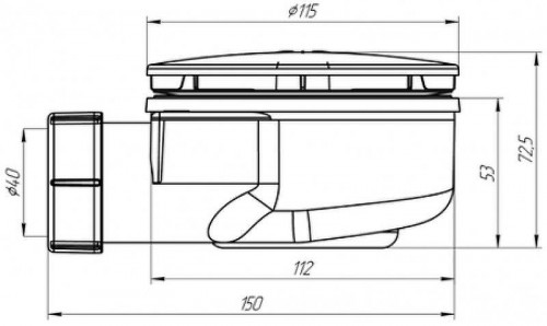 Сифон для душевого поддона Aquaton Калифорния 1A212205XX000 Белый