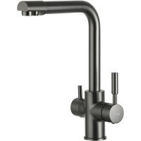 Смеситель для кухни Frap H52 F4352-9 Оружейная сталь латунь