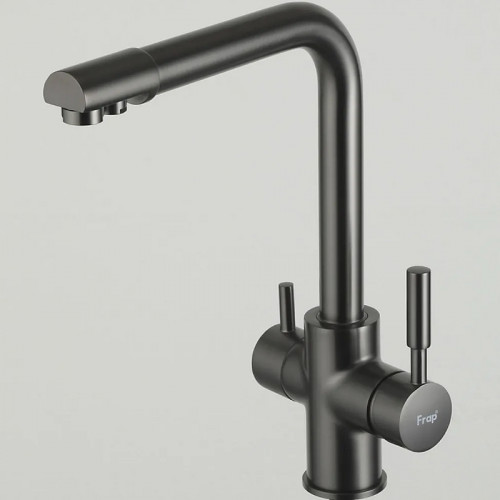 Смеситель для кухни Frap H52 F4352-9 Оружейная сталь латунь