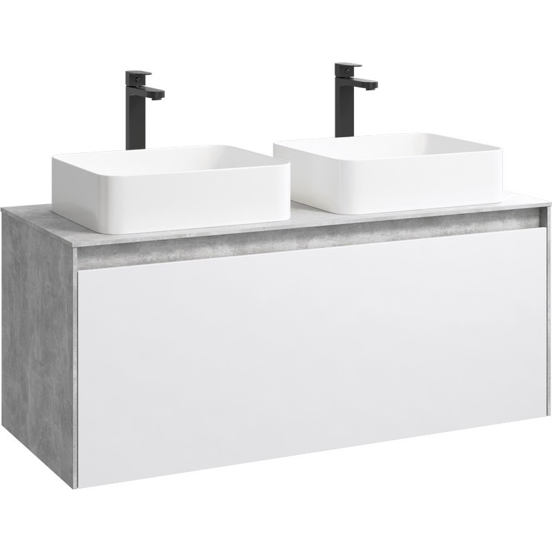 Корпус тумбы под раковину Aqwella 5 Stars Mobi 120 MOB0112BS подвесной Бетон светлый МДФ / ЛДСП