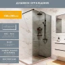Душевая перегородка Reflexion Walk in 90 RX20090TBL-16 профиль Черный матовый стекло тонированное