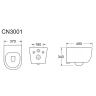 Комплект унитаза Ceramicanova Play CN3001 с инсталляцией Grohe Rapid SL 38775001 с сиденьем Микролифт и клавишей смыва Хром фаянс подвесной