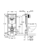 Комплект унитаза Ceramicanova Play CN3001 с инсталляцией Grohe Rapid SL 38775001 с сиденьем Микролифт и клавишей смыва Хром фаянс подвесной