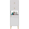 Шкаф пенал Dreja Luno 35 R 99.2005 Белый глянец МДФ / ЛДСП