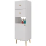 Шкаф пенал Dreja Luno 35 R 99.2005 Белый глянец МДФ / ЛДСП