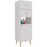 Шкаф пенал Dreja Luno 35 R 99.2005 Белый глянец МДФ / ЛДСП
