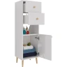 Шкаф пенал Dreja Luno 35 R 99.2005 Белый глянец МДФ / ЛДСП
