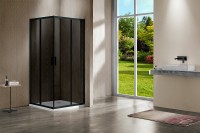 Душевой уголок Vincea Garda 120x120 VSS-1G1212CGB профиль Черный стекло тонированное