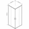 Душевой уголок Vincea Garda 120x120 VSS-1G1212CGB профиль Черный стекло тонированное
