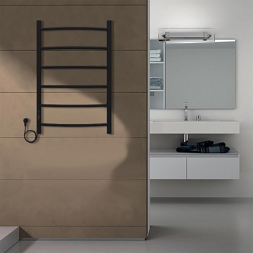Электрический полотенцесушитель Azario Verona 500x800 П6 AZ04758B диммер слева Черный